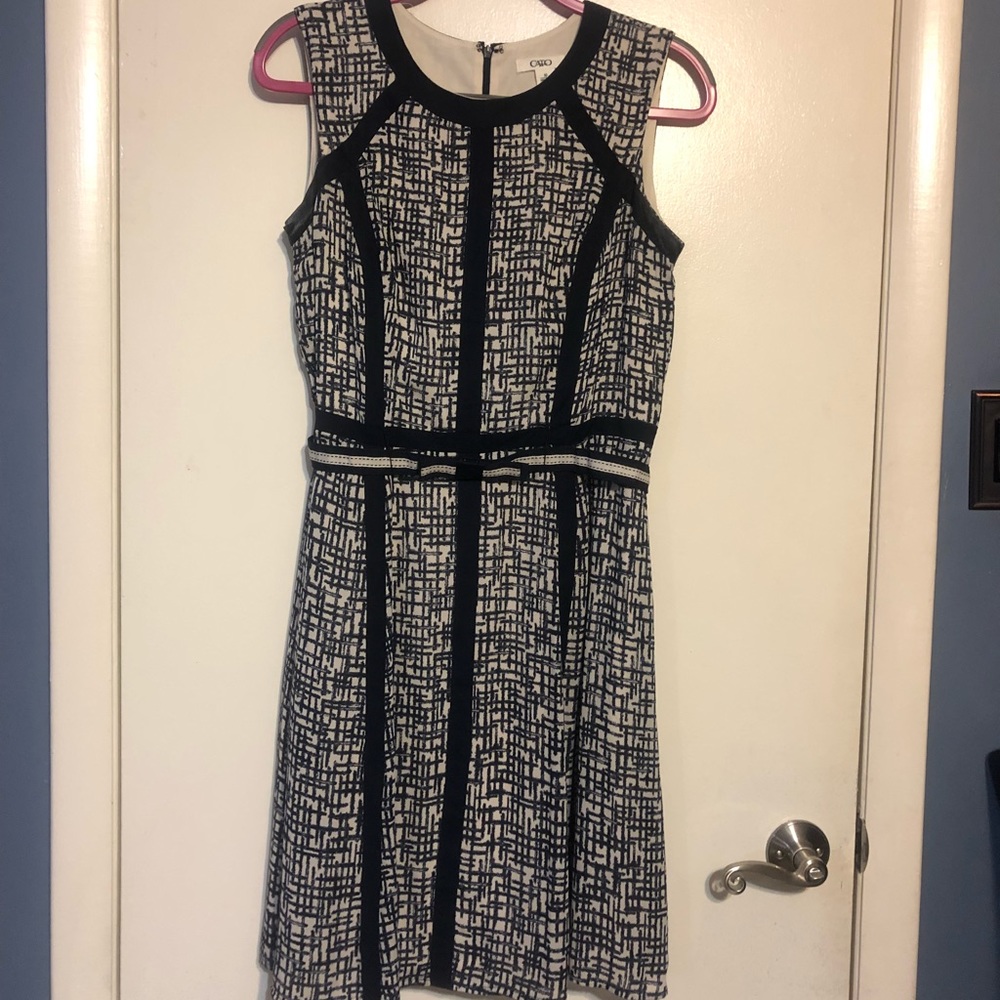 Cato blue and beige dress